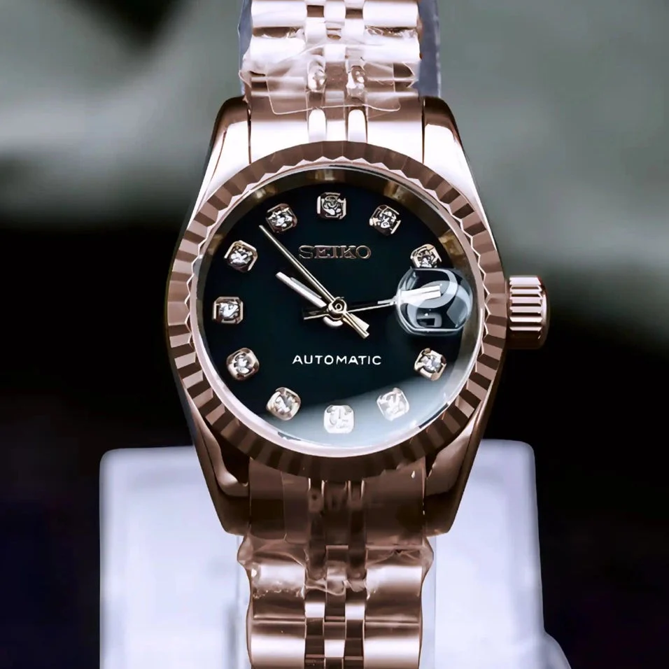 Ladies Rose Gold Black DJ | 26mm - Image 4