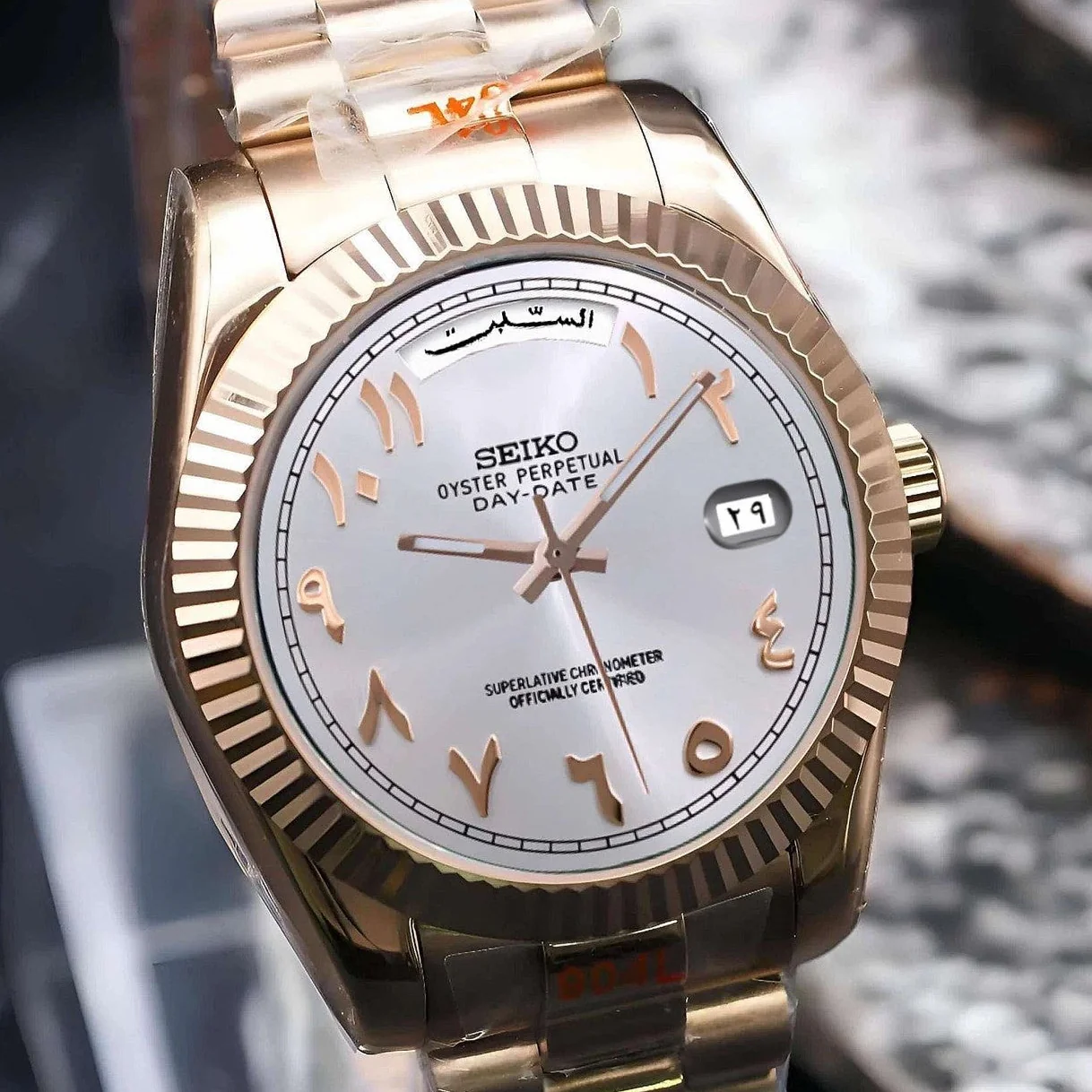 Day Date | White Rose Gold Arabic - Image 3