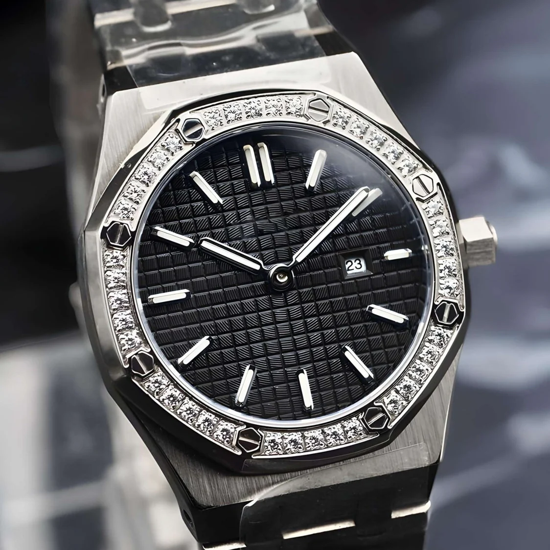 Ladies Seikoak Luxury Ice Black Watch | 34mm - Image 3